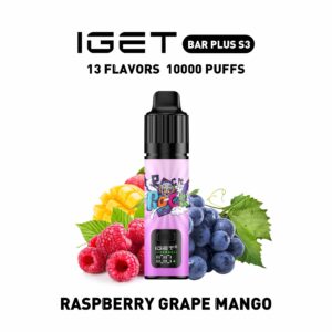 Iget Bar Plus S3 10000Puffs Kit-Raspberry Grape Mango