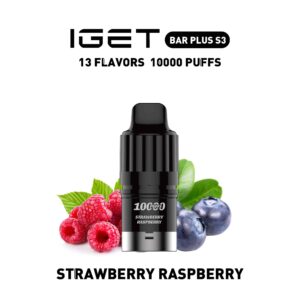 Iget Bar Plus S3 10000Puffs Pod-Strawberry Raspberry