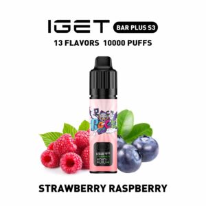 Iget Bar Plus S3 10000Puffs Kit-Strawberry Raspberry